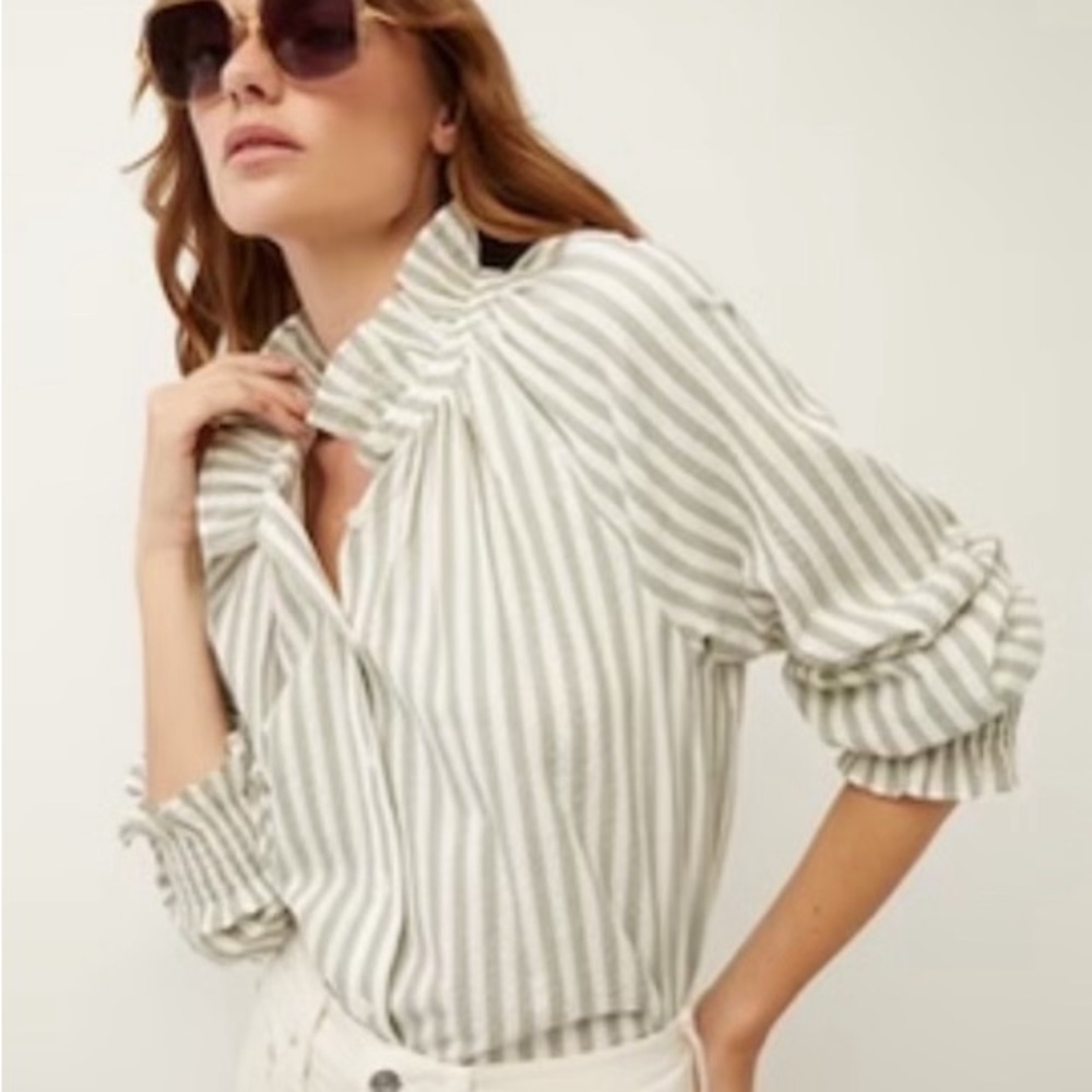 Veronica Beard Callisto Seersucker Shirt- size 6, with tags: $135